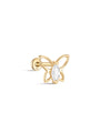 kosiner jewelry 14K Solid Gold Line Butterflies Ear Piercing Stud