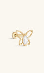 kosiner jewelry 14K Solid Gold Line Butterflies Ear Piercing Stud