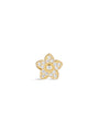 kosiner jewelry 14K Solid Gold Flower Pave Zircon Ear Piercing Stud
