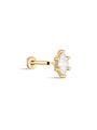 kosiner jewelry 14K Solid Gold Classic Marquise Zircon Ear Piercing Stud