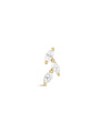kosiner jewelry 14K Solid Gold Falling Leaves Ear Piercing Stud