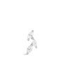 kosiner jewelry 14K Solid Gold Falling Leaves Ear Piercing Stud