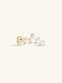 kosiner jewelry 14K Solid Gold Single Drainage Drop Zircon Ear Piercing Stud