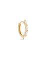 14K Solid Gold Classic Marquise Zircon Hoop Earring - Kosinerjewelry