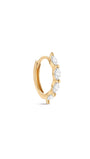 14K Solid Gold Classic Marquise Zircon Hoop Earring - Kosinerjewelry