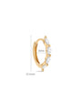 14K Solid Gold Classic Marquise Zircon Hoop Earring - Kosinerjewelry