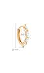 14K Solid Gold Classic Marquise Zircon Hoop Earring - Kosinerjewelry