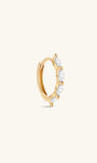 14K Solid Gold Classic Marquise Zircon Hoop Earring - Kosinerjewelry