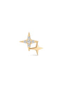 14K Solid Gold Twin Stars Shine Ear Piercing Stud - Kosinerjewelry