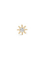14K Solid Gold Warm Sun Ear Piercing Stud - Kosinerjewelry