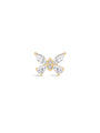 14K Solid Gold Elegant Butterfly Ear Piercing Stud - Kosinerjewelry