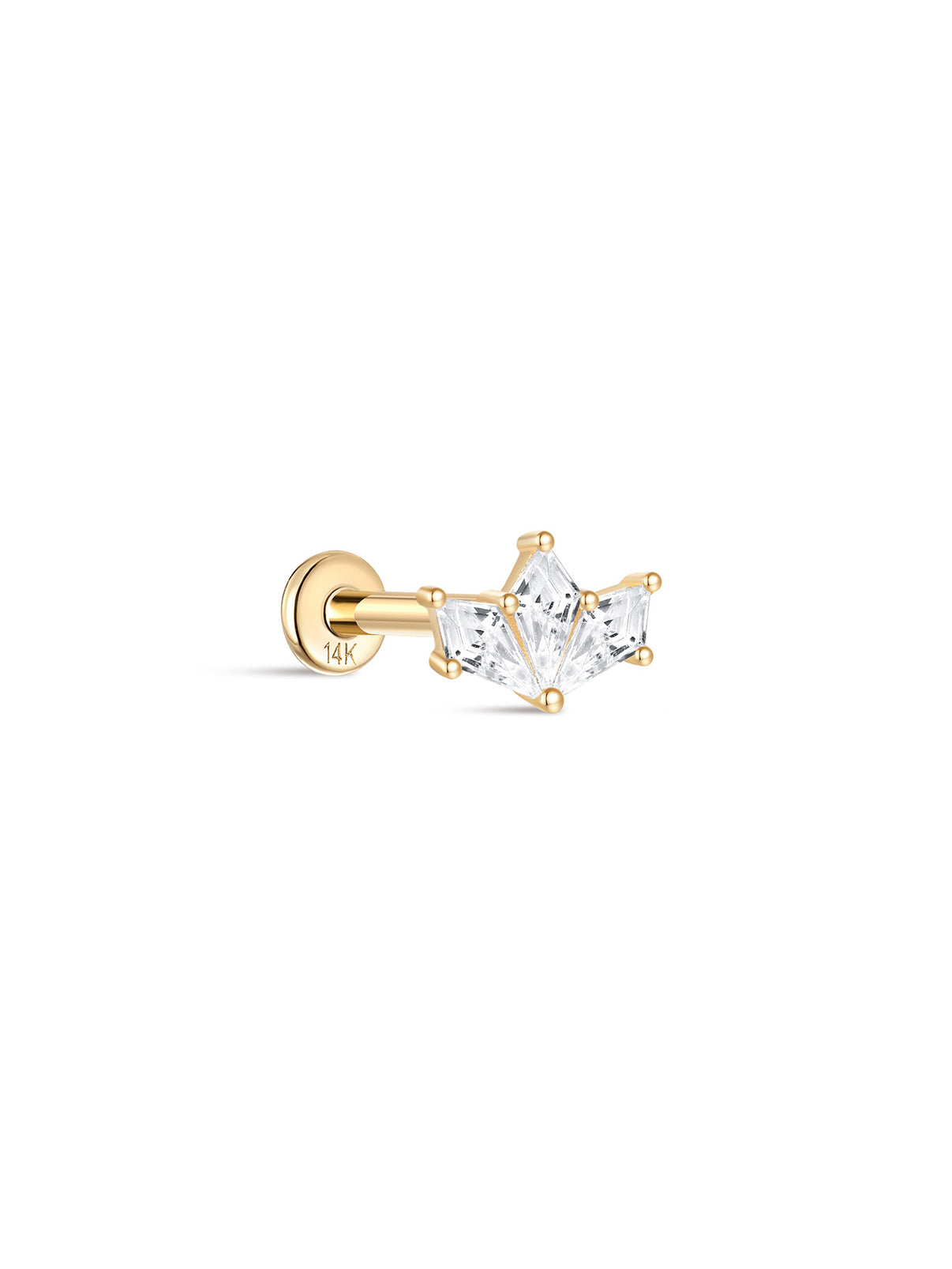 Zircon Irregular Stud Earring