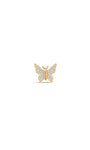 14K Solid Gold Dainty Butterfly Zircon Ear Piercing Stud - Kosinerjewelry
