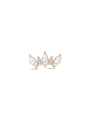 14K Solid Gold Gorgeous Crown Ear Piercing Stud - Kosinerjewelry