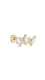 14K Solid Gold Gorgeous Crown Ear Piercing Stud - Kosinerjewelry