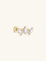 14K Solid Gold Gorgeous Crown Ear Piercing Stud - Kosinerjewelry