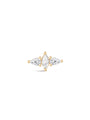 14K Solid Gold Teardrop Zircon Wings Ear Piercing Stud - Kosinerjewelry