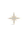 14K Solid Gold Shining Eight-Pointed Star Zircon Ear Piercing Stud - Kosinerjewelry