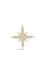 14K Solid Gold Shining Eight-Pointed Star Zircon Ear Piercing Stud - Kosinerjewelry