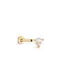 14K Solid Gold Marquise Round Zircon Splicing Ear Piercing Stud - Kosinerjewelry