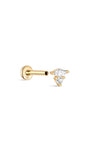 14K Solid Gold Marquise Round Zircon Splicing Ear Piercing Stud - Kosinerjewelry