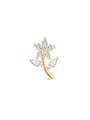 14K Solid Gold CZ Rose Flat Back - Kosinerjewelry