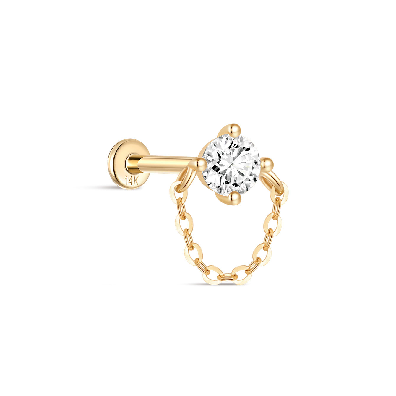 14K Solid Gold Versatile Tassel Flatback - Kosinerjewelry