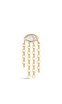 KOSINER 14K Gold Devil Eyes Marquise Zircon Stud Front View