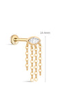 KOSINER Devil Eyes Tassel Stud Dimensions, 14.4mm Tassel Length