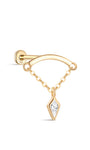 Piercing em forma de losango em ouro maciço KOSINER 14K