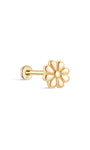 14K Solid Gold Glossy Petal Flatback - Kosinerjewelry