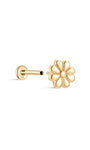 14K Solid Gold Glossy Petal Flatback - Kosinerjewelry