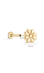 14K Solid Gold Glossy Petal Flatback - Kosinerjewelry