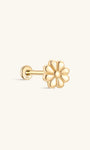 14K Solid Gold Glossy Petal Flatback - Kosinerjewelry