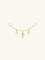 14K Solid Gold Rhombus Pendant Chain Hoop Charm - Kosinerjewelry