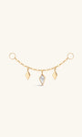 KOSINER 14K Or Massif Losange Pendentif Chaîne Cerceau Charme