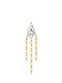14K Solid Gold Pear Tassel Flatback - Kosinerjewelry