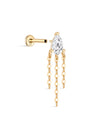14K Solid Gold Pear Tassel Flatback - Kosinerjewelry