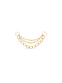 14K Solid Gold Three-layer Chain Hoop Charm - Kosinerjewelry