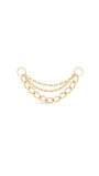 14K Solid Gold Three-layer Chain Hoop Charm - Kosinerjewelry