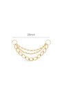 KOSINER Three-Layer Chain Charm Dimensions, 28mm Total Length
