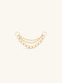 14K Solid Gold Three-layer Chain Hoop Charm - Kosinerjewelry