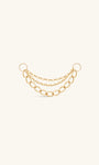 KOSINER 14K Gold Multi-Layer Chain Charm for Curated Ears