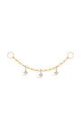 KOSINER Ciondolo a cerchio con catena pendente rotondo lucido in oro massiccio 14K con zirconi
