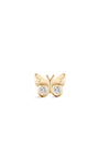 KOSINER 14K Solid Gold Butterfly CZ Stud Top View