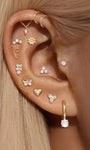 KOSINER Butterfly CZ Stud, Curated Ear Piercing Stack Styling
