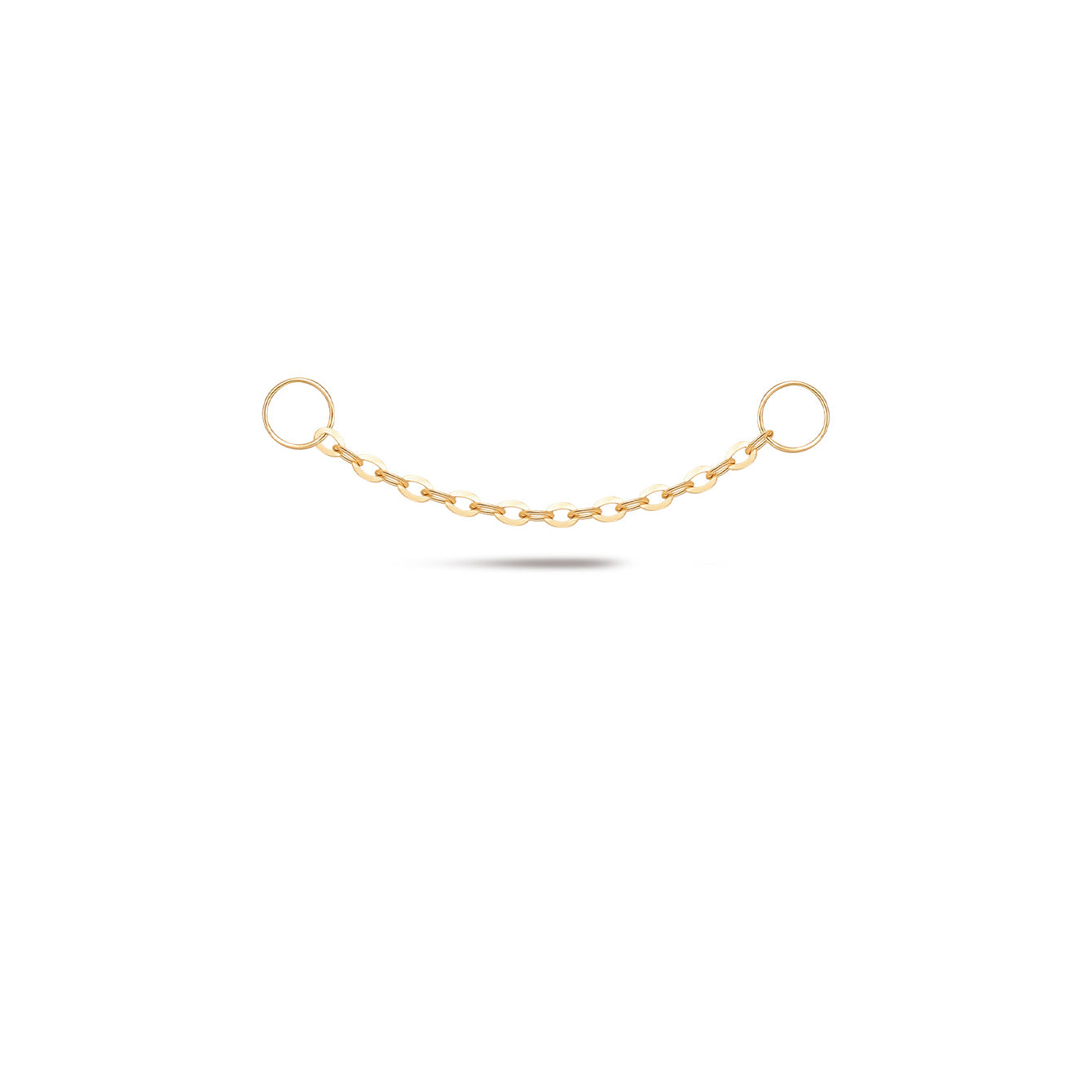14K Solid Gold Extension Chain Pendant Chain Hoop Charm - Kosinerjewelry