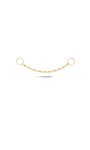 14K Solid Gold Extension Chain Pendant Chain Hoop Charm - Kosinerjewelry
