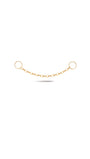 14K Solid Gold Extension Chain Pendant Chain Hoop Charm - Kosinerjewelry