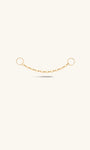 14K Solid Gold Extension Chain Pendant Chain Hoop Charm - Kosinerjewelry